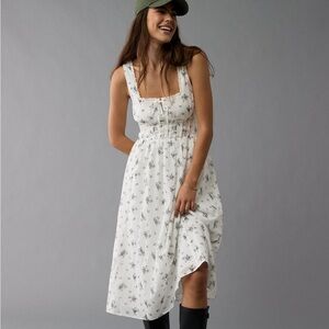 American Eagle Outfitters White Floral Dress